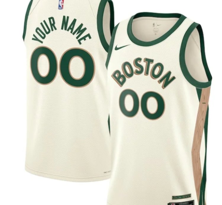 Boston Celtics Nike Unisex 202324 Custom Swingman Jersey - White - City Edition