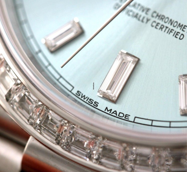 Rolex Day-date 40 Platinum Diamonds Ref 228396tbr Teilbeklebt