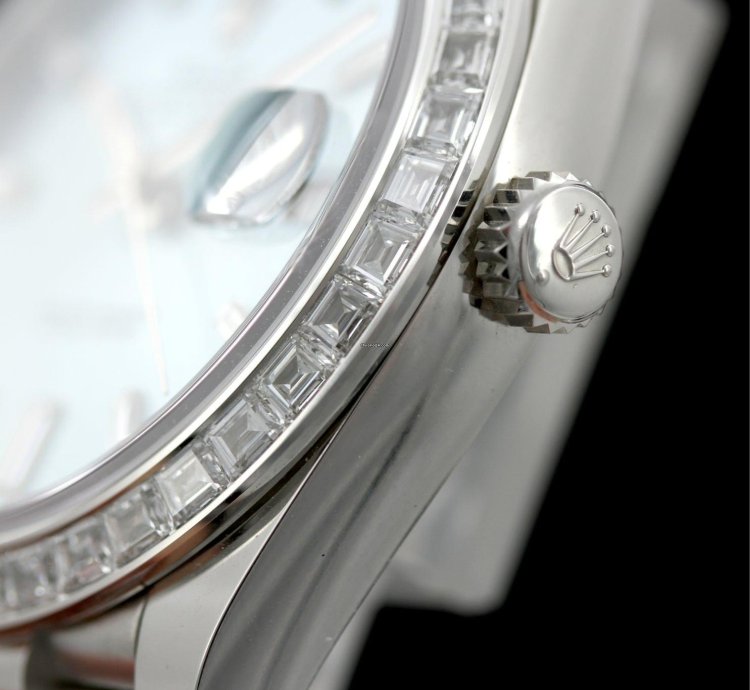 Rolex Day-date 40 Platinum Diamonds Ref 228396tbr Teilbeklebt