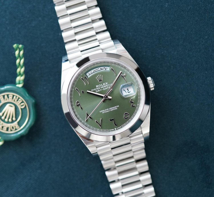 Rolex Day-date 40 Platinum Green Dial With Arabic Numerals - 228206-0048