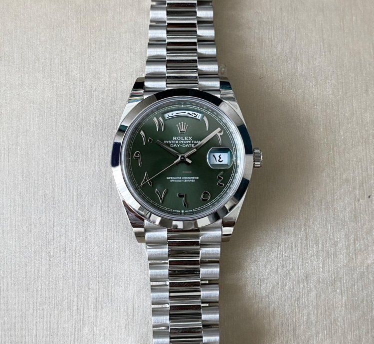 Rolex Day-date 40 Platinum Green Dial With Arabic Numerals - 228206-0048
