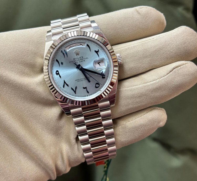 Rolex Day-date 40 Platinum Ice Blue Arabic Dial 40 Mm