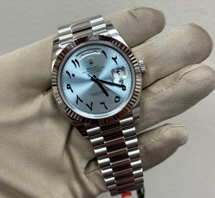 Rolex Day-date 40 Platinum Ice Blue Arabic Dial 40 Mm