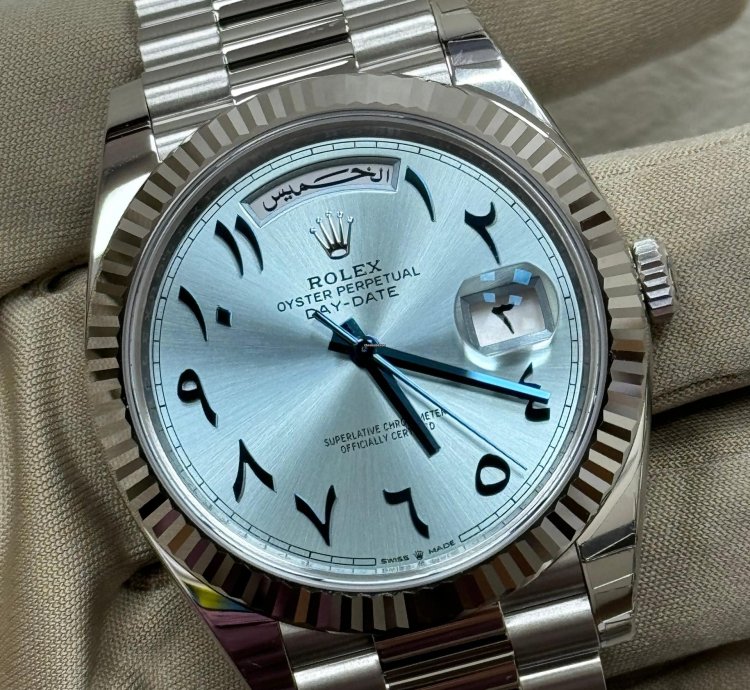 Rolex Day-date 40 Platinum Ice Blue Arabic Dial 40 Mm