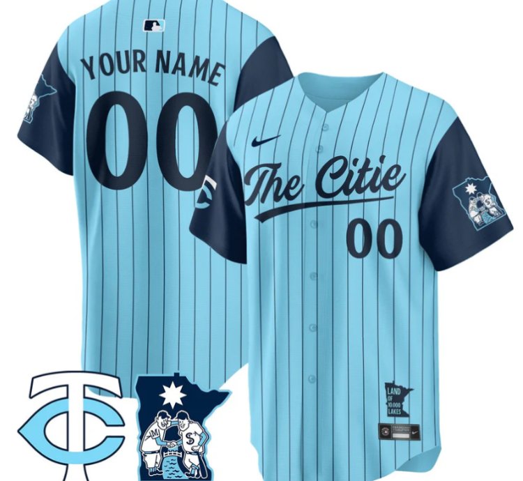 Custom Minnesota Twins Jersey 2025 City Connect Concept Stitched Blue