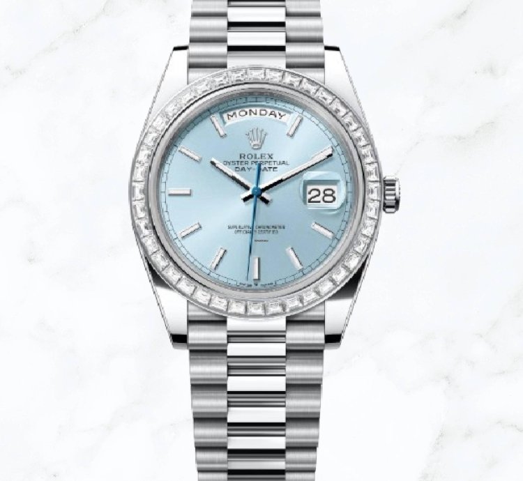 Rolex Day-date 40 Platinum Ice Blue Dial 228396tbr new Unworn