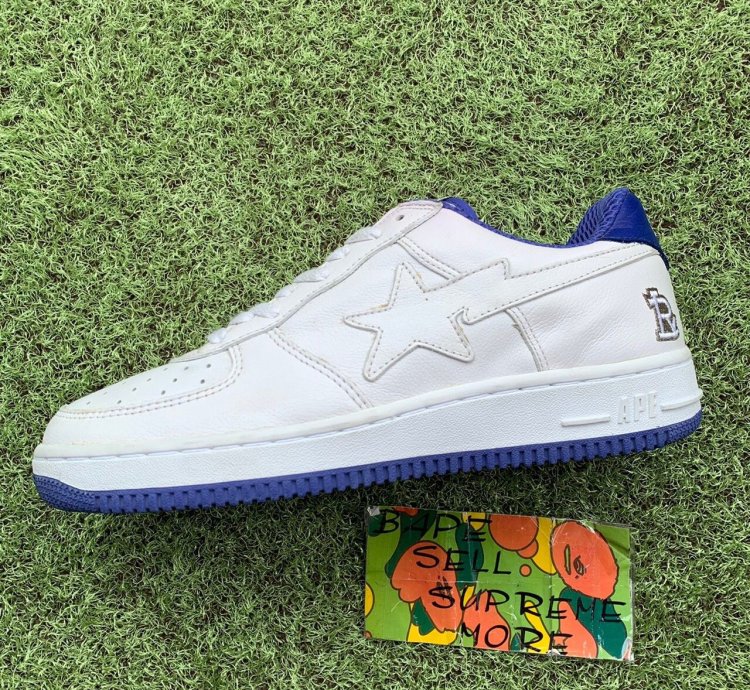 Bape Sta Revolver Leather White