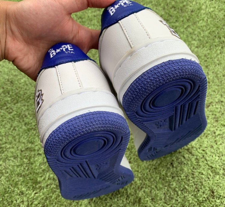 Bape Sta Revolver Leather White