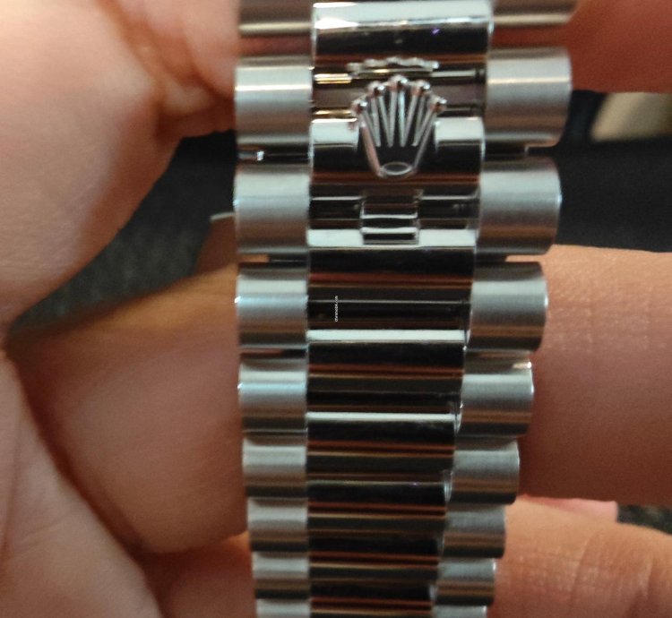 Rolex Day-date 40 Platinum Meteorite Dial With Diamond-set Bezel