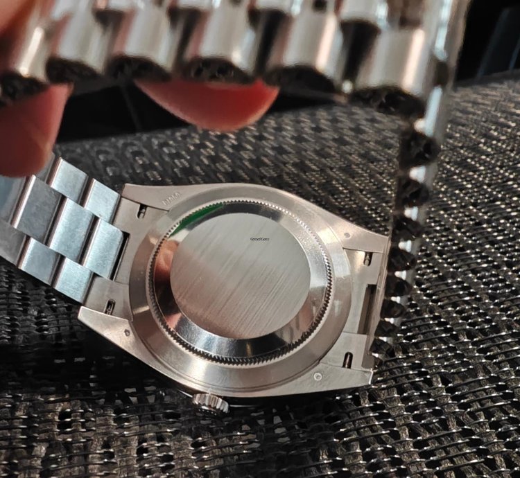 Rolex Day-date 40 Platinum Meteorite Dial With Diamond-set Bezel