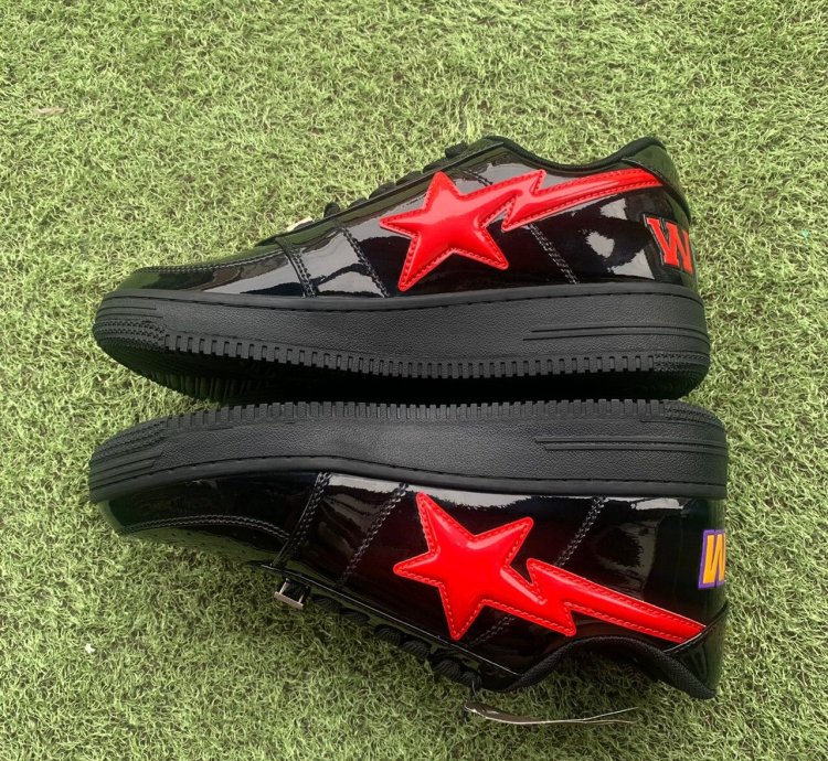 Bape Sta Shark Patent Leather Black
