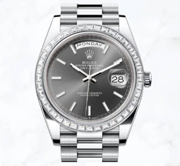 Rolex Day-date 40 Platinum Slate Dial 228396tbr new Unworn