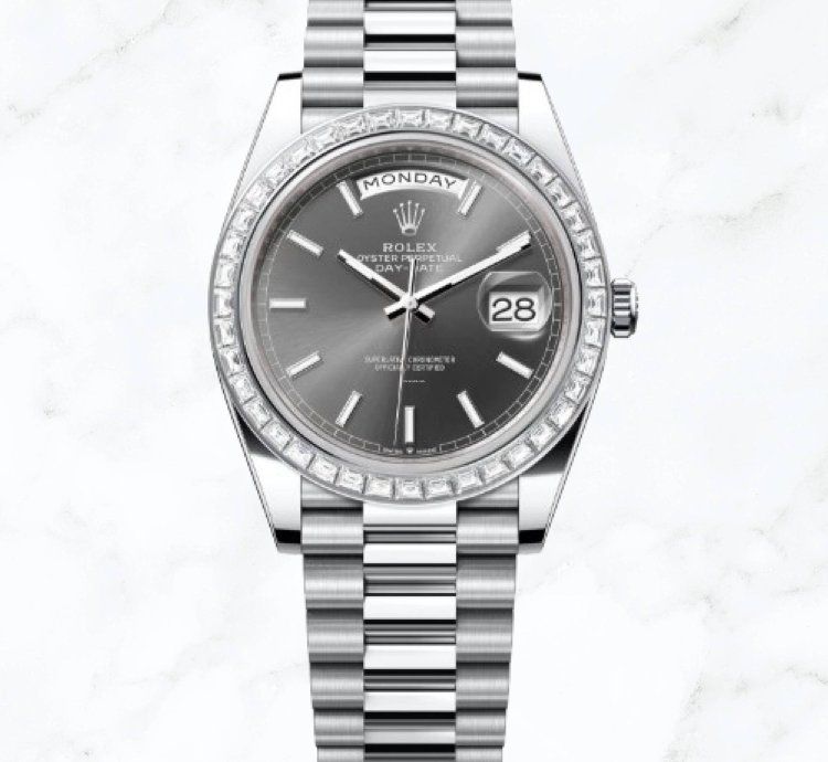 Rolex Day-date 40 Platinum Slate Dial 228396tbr new Unworn