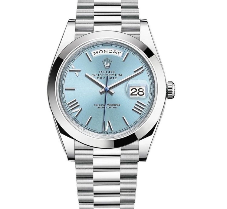Rolex Day-date 40 Platinum Unworn Full Set Roman Dial