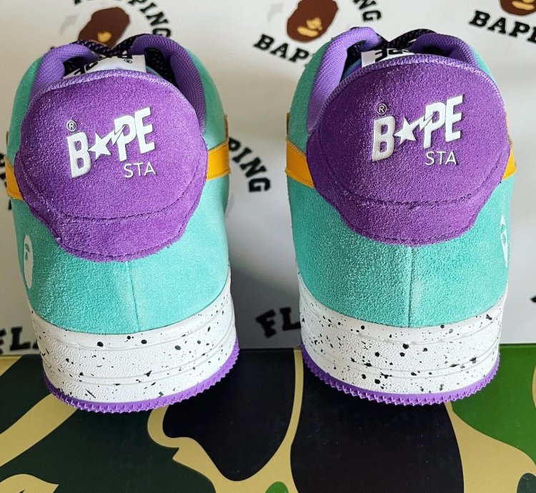 Bape Sta Teal Yellow Suede