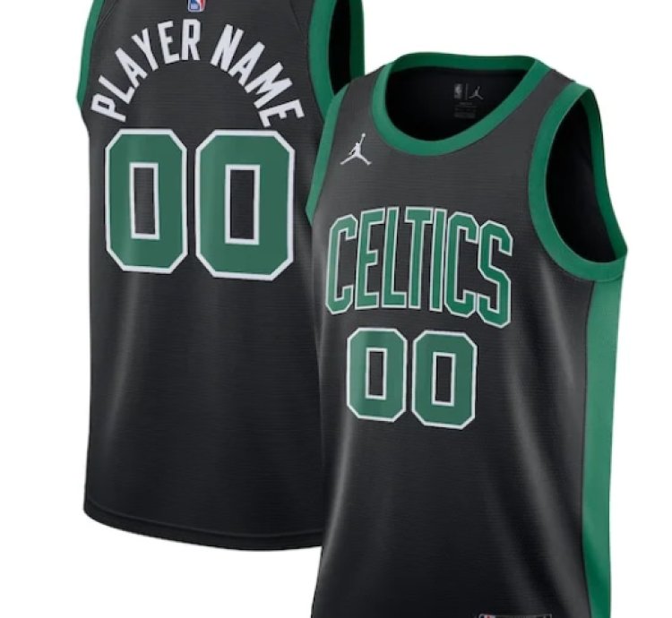 Boston Celtics Jordan Brand Swingman Custom Jersey - Statement Edition - Black