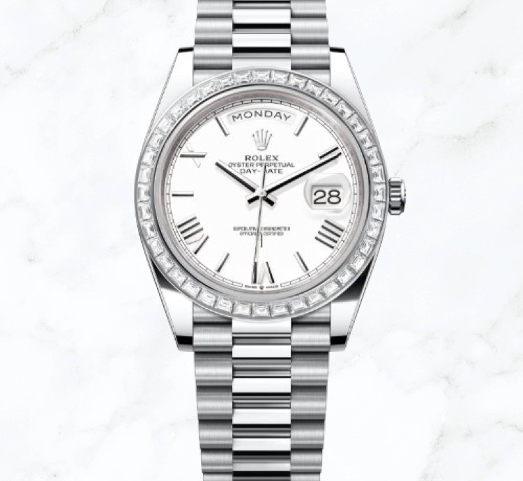Rolex Day-date 40 Platinum White Roman Dial 228396tbr new Unworn