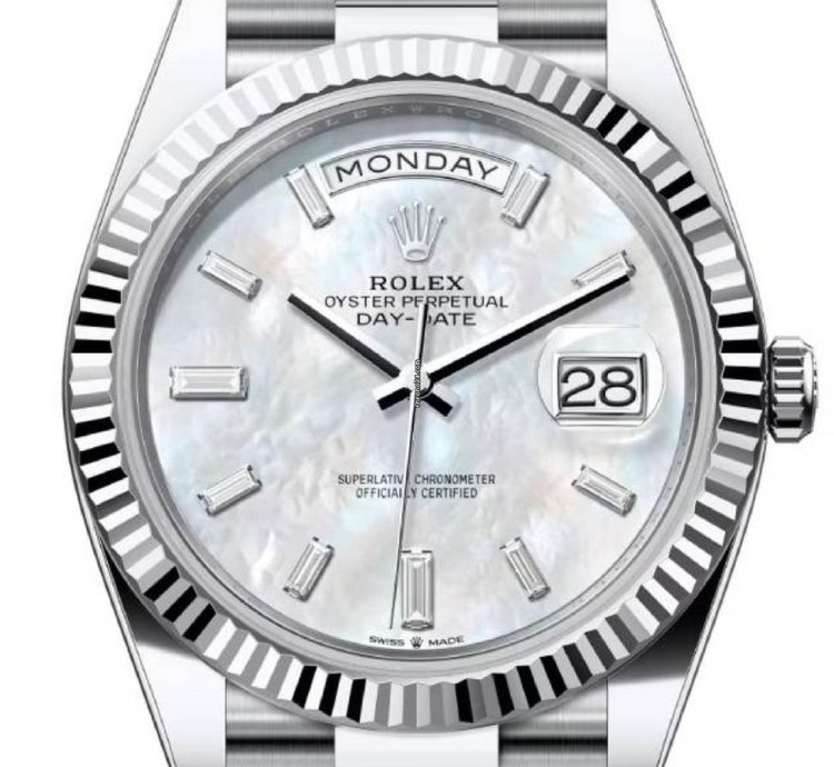 Rolex Day-date 40 Unworn Day-date 40mm Mother Of Pearl Mop Diamond Dial Platinum 228236 Box Papers 2024