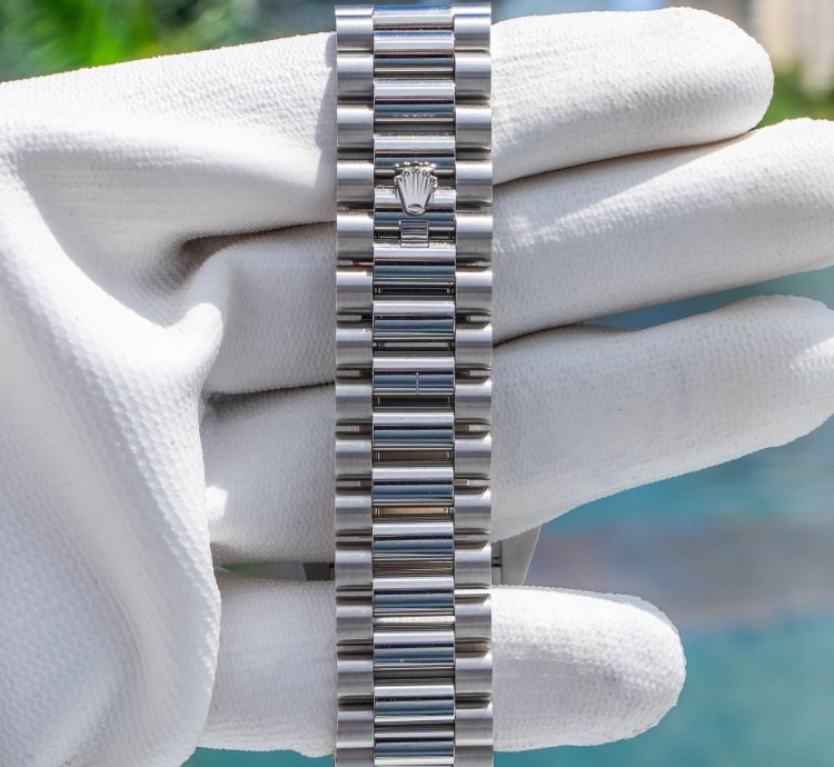 Rolex Day-date 40 Unworn Day-date 40mm Platinum With Baguette Bezel 228396tbr Pave Dial