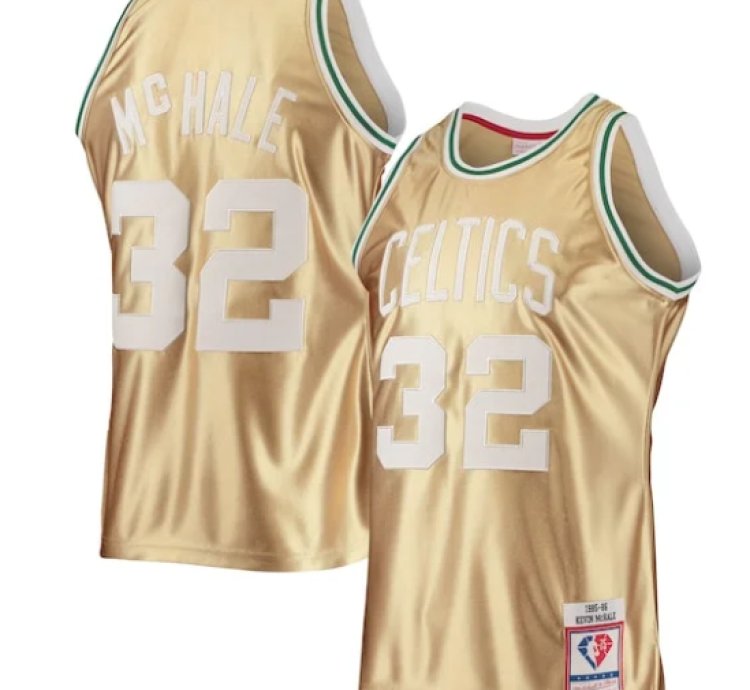 Kevin Mchale Boston Celtics 75th Anniversary 198586 Hardwood Classics Swingman Jersey - Gold
