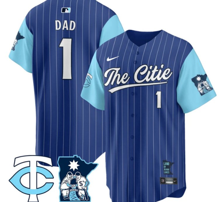 Dad Jersey 1 Minnesota Twins 2025 City Connect Concept Stitched Royal