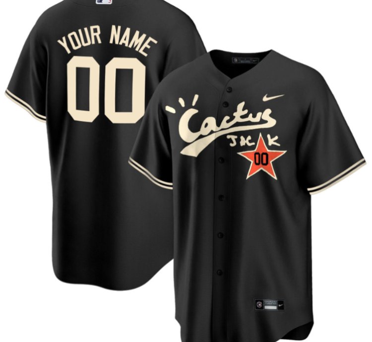 Houston Astros Cactus Jack Customized Black Jersey