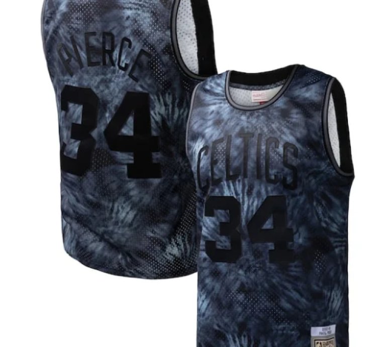 Paul Pierce Boston Celtics Hardwood Classics 200708 Tie-dye Swingman Jersey - Black