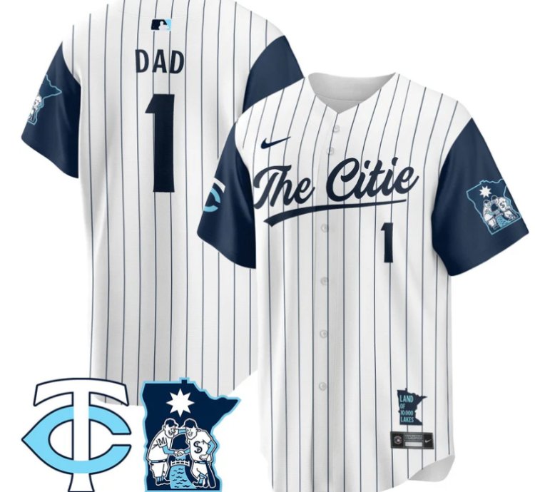 Dad Jersey 1 Minnesota Twins 2025 City Connect Concept Stitched White