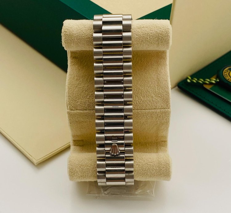 Rolex Day-date Ii 218206 Full Stickers Barcode Diamond Index Arabic Day And Date