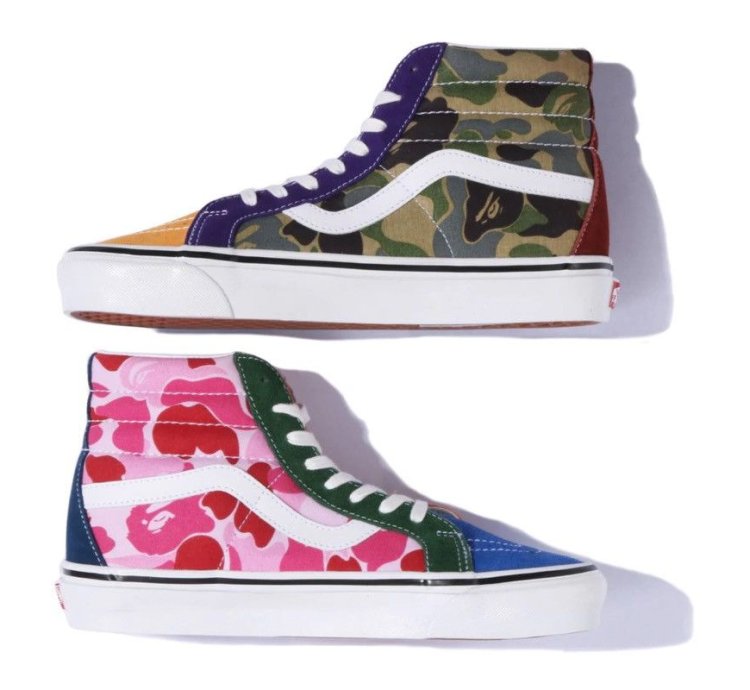Bape Vans Multi Camo Sk8-hi