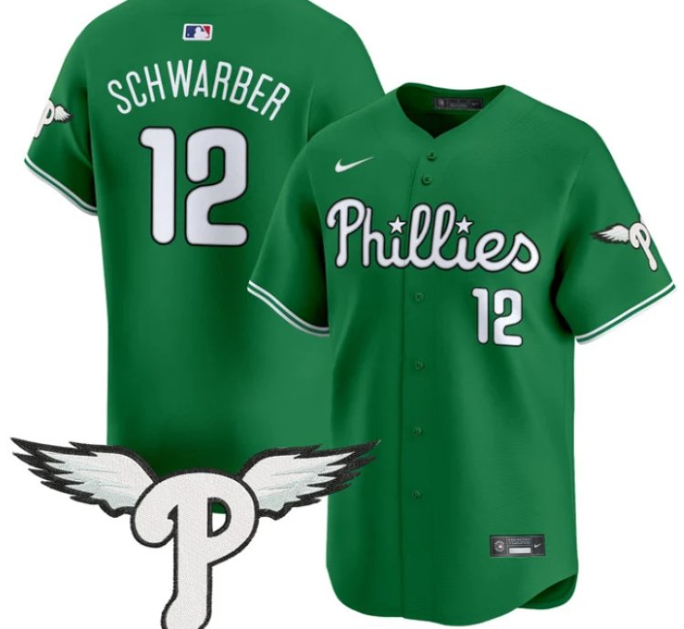 Kyle Schwarber Jersey 12 Philadelphia Phillies 2025 Vapor Premier Limited Stitched Kelly Green