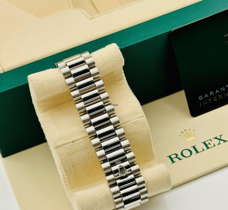 Rolex Day-date Ii 41mm 218206 Ice Blue Dial Roman Diamond Index Arabic Day And Date