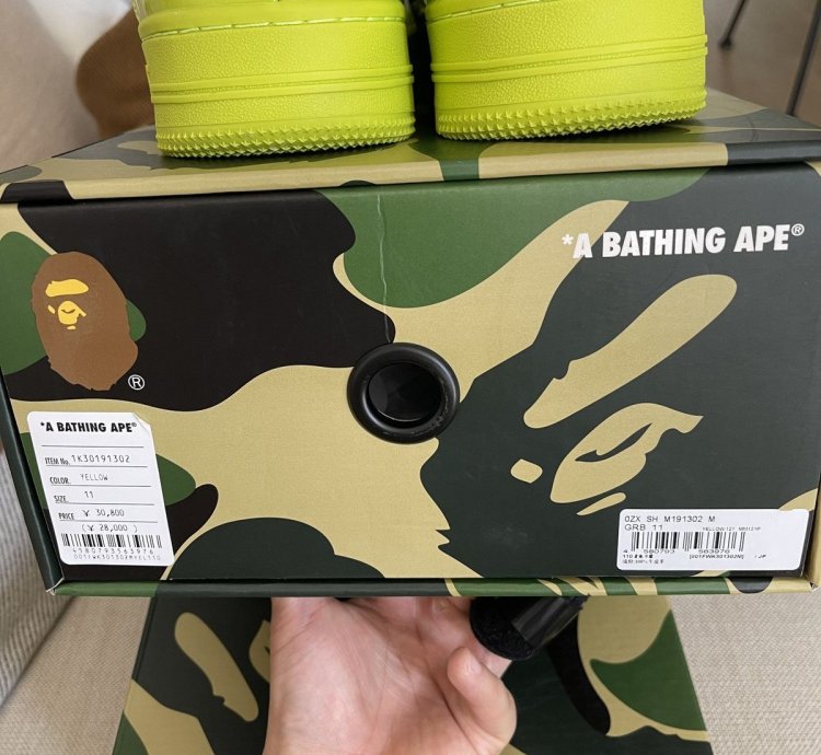 Bapes Bape Sta 2 Shining Yellow Size 11
