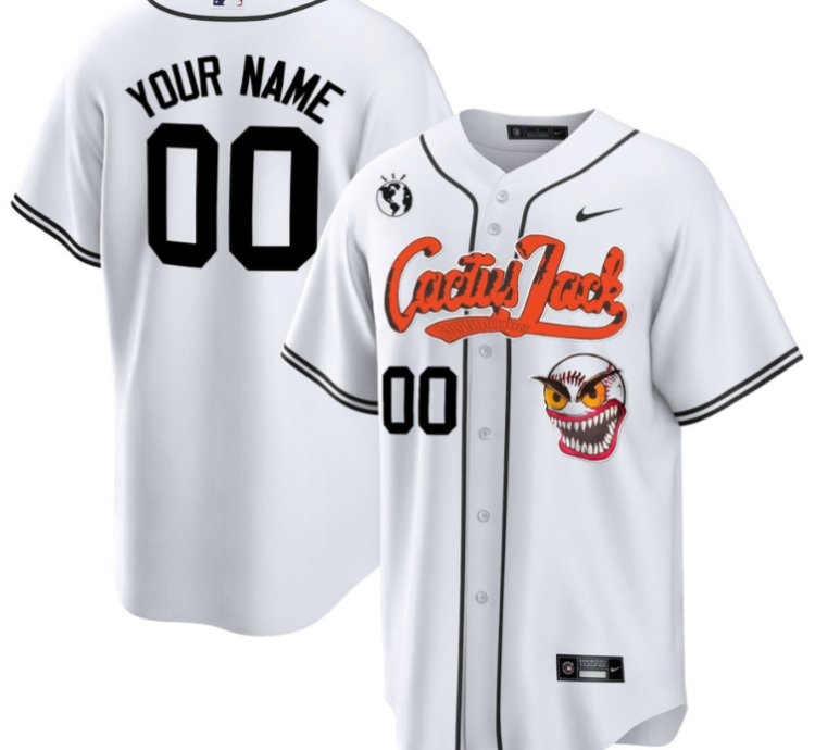 Houston Astros Cactus Jack Men Jersey Customized - White