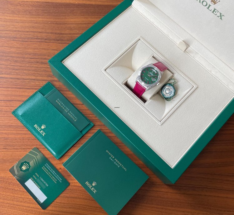 Rolex Day-date With Diamonds Jade Dial 128459tbr