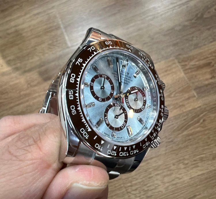Rolex Daytona 2025 New Daytona Platinum Ice Blue Baguette Diamond Dial