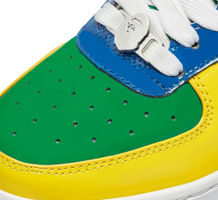 Bapesta 1 Brazil Green Blue Yellow Size 7
