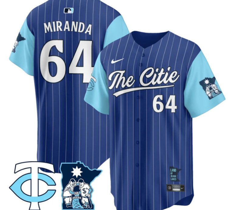 Jose Miranda Jersey 64 Minnesota Twins 2025 City Connect Concept Stitched Royal