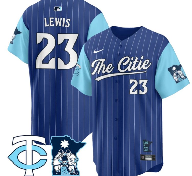 Royce Lewis Jersey 23 Minnesota Twins 2025 City Connect Concept Stitched Royal