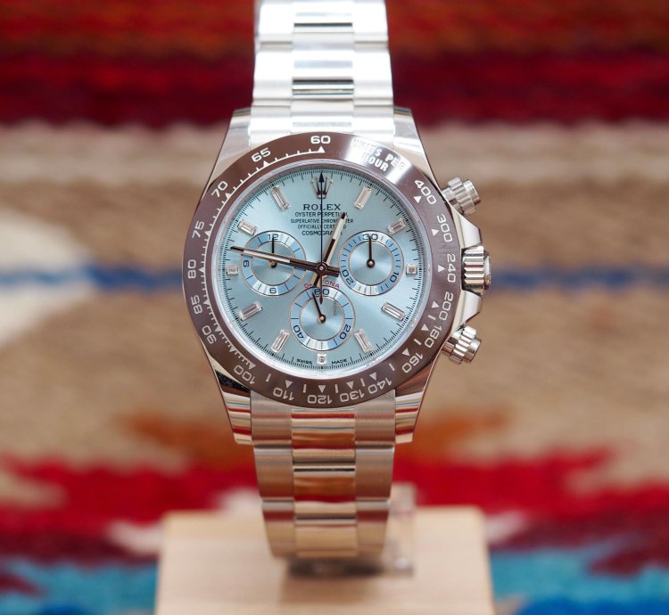 Rolex Daytona 116506 Platinum Baguette Dial Blue Ice New 2023