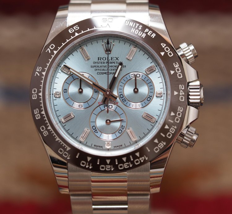 Rolex Daytona 116506 Platinum Baguette Dial Blue Ice New 2023