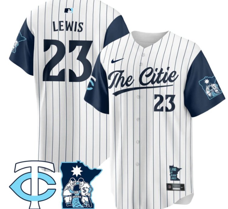 Royce Lewis Jersey 23 Minnesota Twins 2025 City Connect Concept Stitched White