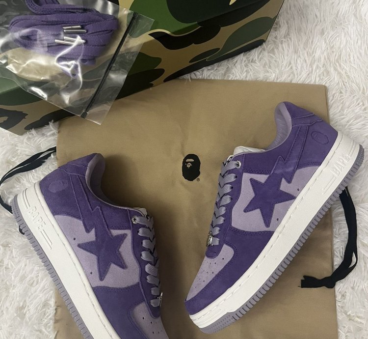 Bapesta 3 Suede Purple Size 8 5 New