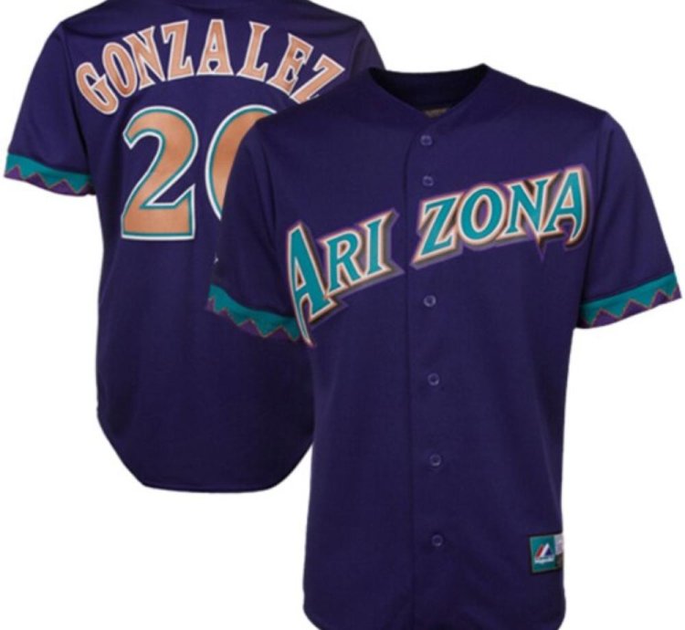 Arizona Diamondbacks Luis Gonzalez Purple Throwback Jersey