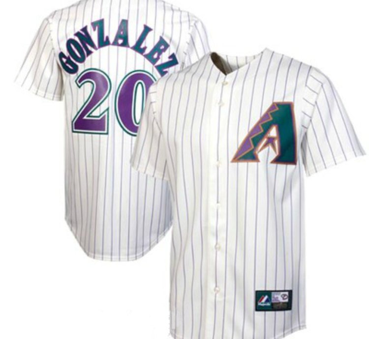 Arizona Diamondbacks Luis Gonzalez White Throwback Jersey