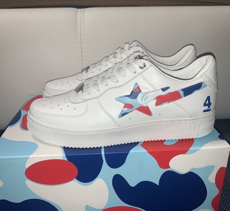 Bapesta 4th Anniversary Paris White Rare 1 60 Worldwide