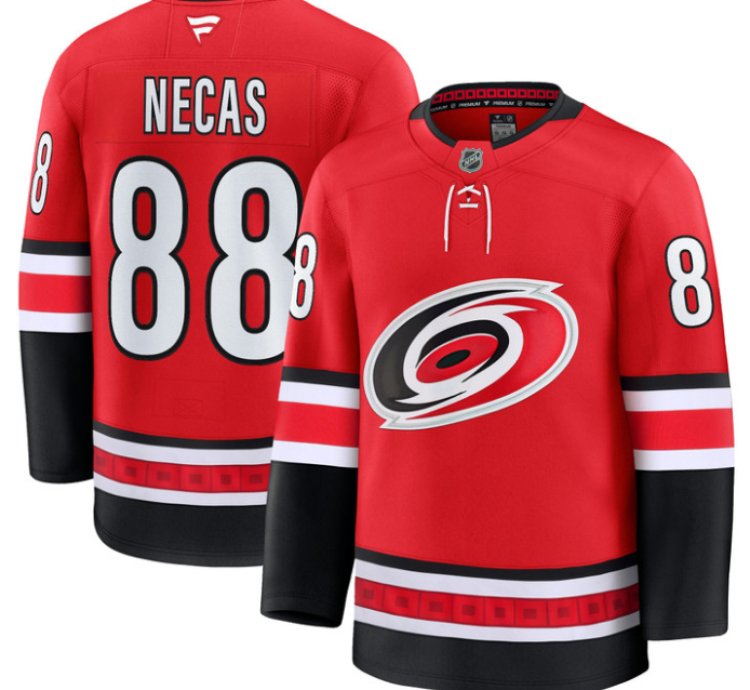Martin Necas Jersey 88 Carolina Hurricanes Premium All Stitched Red