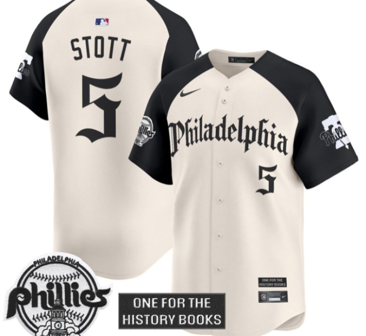 Bryson Stott Jersey 5 Phillies Retro Newspaper Edition Vapor Premier Limited Stitched Alternate