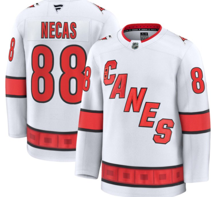 Martin Necas Jersey 88 Carolina Hurricanes Premium All Stitched White