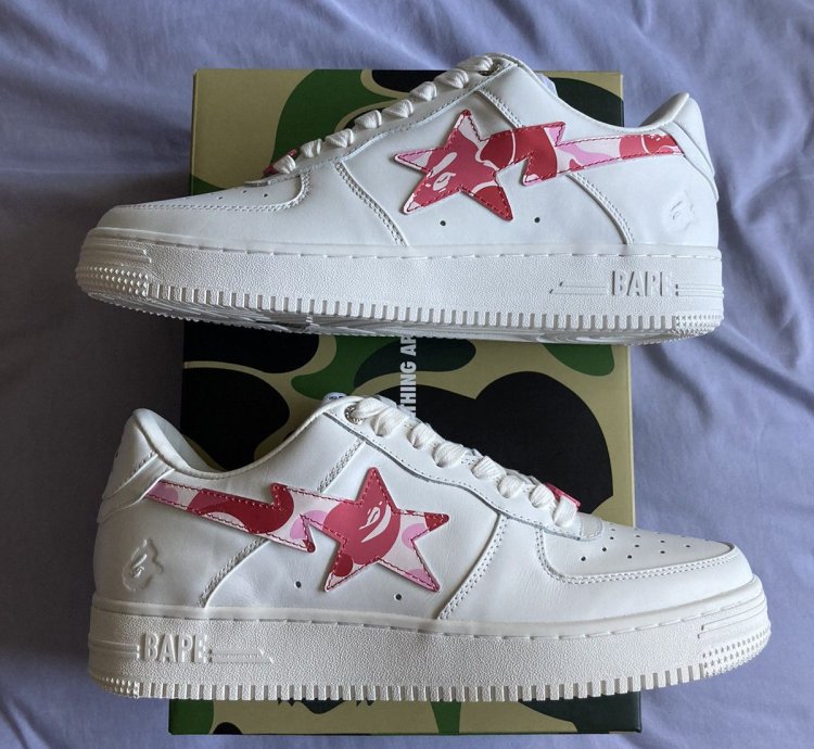 Bapesta Abc Camo White Pink